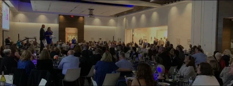 The ballroom full of guests at the 2023 Beautiful Minds Gala