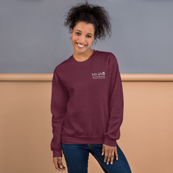 Unisex Crew Neck Sweatshirt Maroon Front 66e2051a7092f.jpg