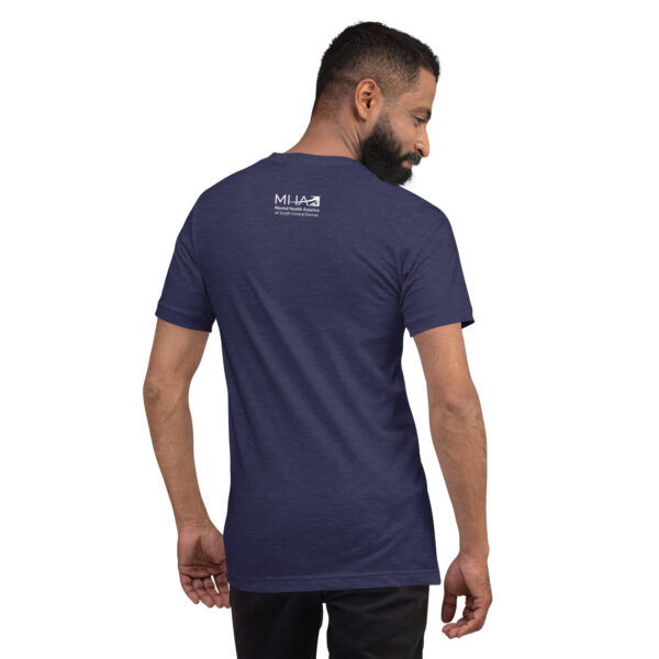 Unisex Staple T Shirt Heather Midnight Navy Back 66e21137666e2.jpg